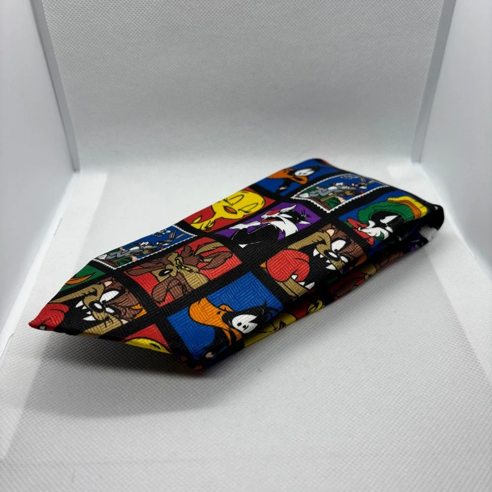 Looney Tunes Necktie Mens 90s Stamp Collection Bugs Tweety Taz Cartooncore Retro